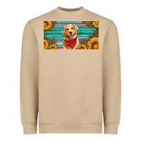 Mushroom golden retriever license plate Heavyweight Sweatshirt - Artiststas