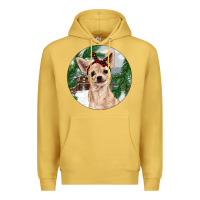 Antique Gold Chihuahua And Farm Premium Hoodie - RanaPortraitStore