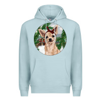 Blue Mist Chihuahua And Farm Premium Hoodie - RanaPortraitStore