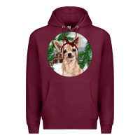 Burgundy Chihuahua And Farm Premium Hoodie - RanaPortraitStore