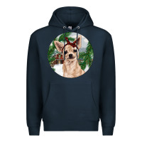 Navy Chihuahua And Farm Premium Hoodie - RanaPortraitStore
