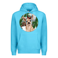 Ocean Blue Chihuahua And Farm Premium Hoodie - RanaPortraitStore