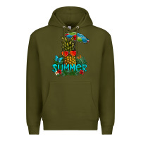 Army Green Summer Premium Hoodie - CowhideDigitalArt
