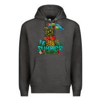 Charcoal Heather Summer Premium Hoodie - CowhideDigitalArt