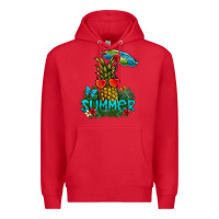 Red Summer Premium Hoodie - CowhideDigitalArt