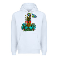 White Summer Premium Hoodie - CowhideDigitalArt