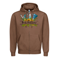 Chestnut customize nail tools with sunflower preview Zipper Hoodie - BarkalooDesign