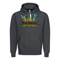 Smoke customize nail tools with sunflower preview Zipper Hoodie - BarkalooDesign