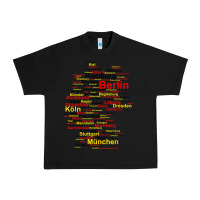 Black germany map silhouette towns cities flag berlin travel t shirt Urban Heavy Tee - maiPhamDesign