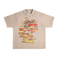 French Oak germany map silhouette towns cities flag berlin travel t shirt Urban Heavy Tee - maiPhamDesign