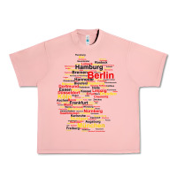 Salmon germany map silhouette towns cities flag berlin travel t shirt Urban Heavy Tee - maiPhamDesign