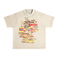 Sandshell germany map silhouette towns cities flag berlin travel t shirt Urban Heavy Tee - maiPhamDesign