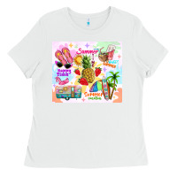 White summer beach Ladies Tee - TumblerDesignByShophia
