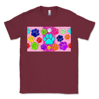 Burgundy paw print Classic Tee - TumblerDesignByShophia
