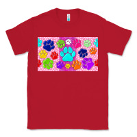 Red paw print Classic Tee - TumblerDesignByShophia