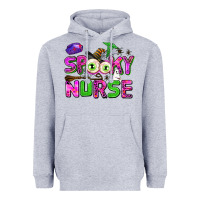 Heather Grey spooky nurse Heavyweight Hoodie - AdoDesignShop