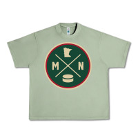 Oil Green Classic Minnesota Hockey MN Outline Pullover Hoodie Urban Heavy Tee - maiPhamDesign