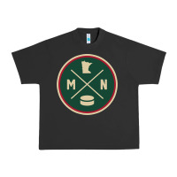 Pigment Black Classic Minnesota Hockey MN Outline Pullover Hoodie Urban Heavy Tee - maiPhamDesign