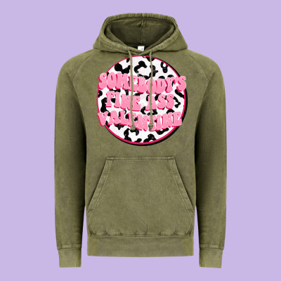 Somebody's Fine Ass Valentine Vintage Hoodie Designed By Fadigitalartstudio