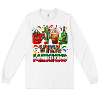 Viva Mexico Coffee Cups With Cactus And Tequila Long Sleeve Tee | Teevron