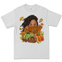 Dove Grey Fall with black girl Premium Tee - NancyCooperArtShop