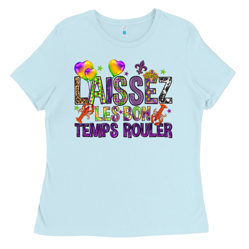 Loissez Les Bon Temps Rouler With Balloon Ladies Tee by HowdyJamesFarm | Teevron