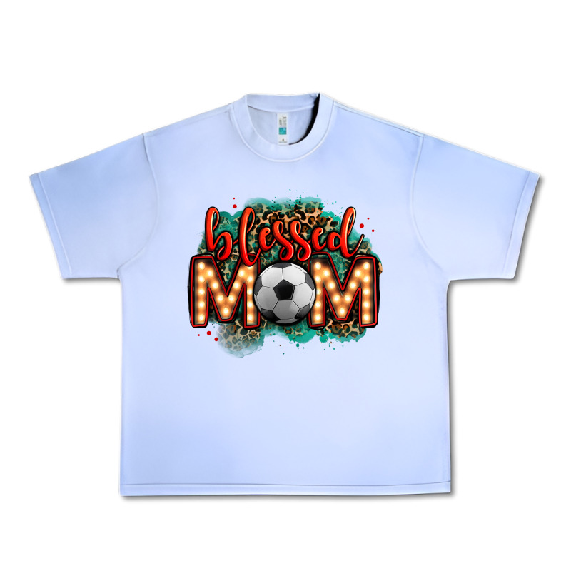 Blessed Soccer Mom Lightbulb Letters Urban Heavy Tee by OliviaCreatesArt | Teevron