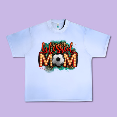 Blessed Soccer Mom Lightbulb Letters Urban Heavy Tee Designed By Oliviacreatesart