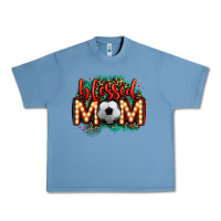 Pebble Blue blessed soccer mom lightbulb letters Urban Heavy Tee - OliviaCreatesArt