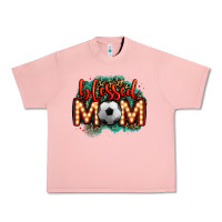 Salmon blessed soccer mom lightbulb letters Urban Heavy Tee - OliviaCreatesArt
