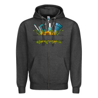 Charcoal Heather customize nail tools with sunflower Zipper Hoodie - BarkalooDesign