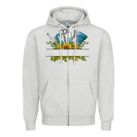 Dove Grey customize nail tools with sunflower Zipper Hoodie - BarkalooDesign