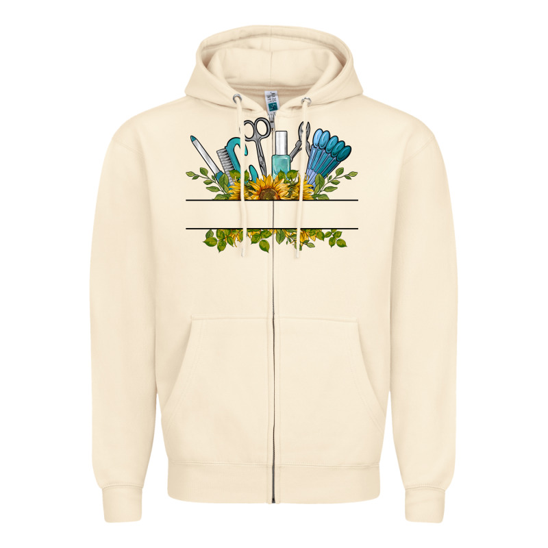 Customize Nail Tools With Sunflower Zipper Hoodie by BarkalooDesign | Teevron