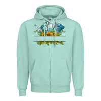 Seafoam customize nail tools with sunflower Zipper Hoodie - BarkalooDesign