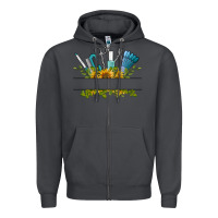 Smoke customize nail tools with sunflower Zipper Hoodie - BarkalooDesign