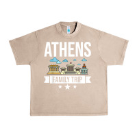 French Oak Athens Greece City Trip Skyline Map Travel Urban Heavy Tee - maiPhamDesign