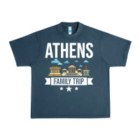 Midnight Navy Athens Greece City Trip Skyline Map Travel Urban Heavy Tee - maiPhamDesign