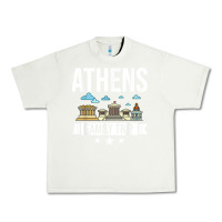Pistachio Athens Greece City Trip Skyline Map Travel Urban Heavy Tee - maiPhamDesign