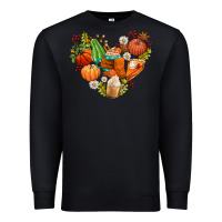 Black pumpkin and latte with fall Premium Sweatshirt - AdoDesignShop