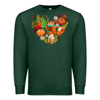 Sports Green pumpkin and latte with fall Premium Sweatshirt - AdoDesignShop