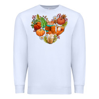 White pumpkin and latte with fall Premium Sweatshirt - AdoDesignShop