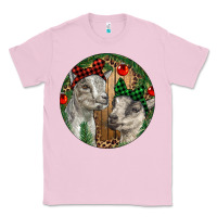 Bubblegum Pink Baby Goats Christmas Classic Tee - RanaPortraitStore