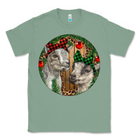 Sage Baby Goats Christmas Classic Tee - RanaPortraitStore