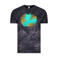 Cloud Black turquoise leopard patch Vintage Tee - Jasminsmagicworld