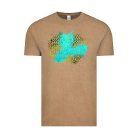Vintage Coffee turquoise leopard patch Vintage Tee - Jasminsmagicworld