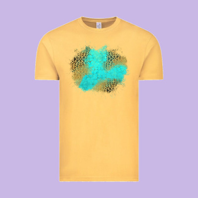 Turquoise Leopard Patch Vintage Tee Designed By Jasminsmagicworld