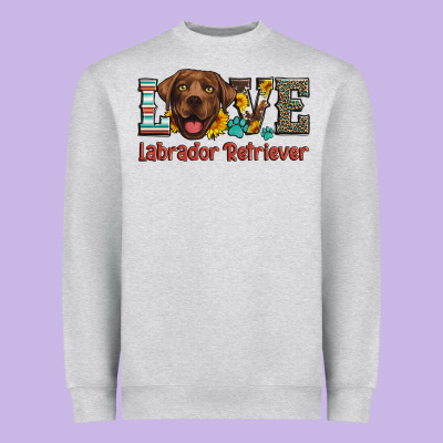 Love Labrador Retriever Heavyweight Sweatshirt Designed By Artiststas