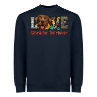 Navy love labrador retriever Heavyweight Sweatshirt - Artiststas