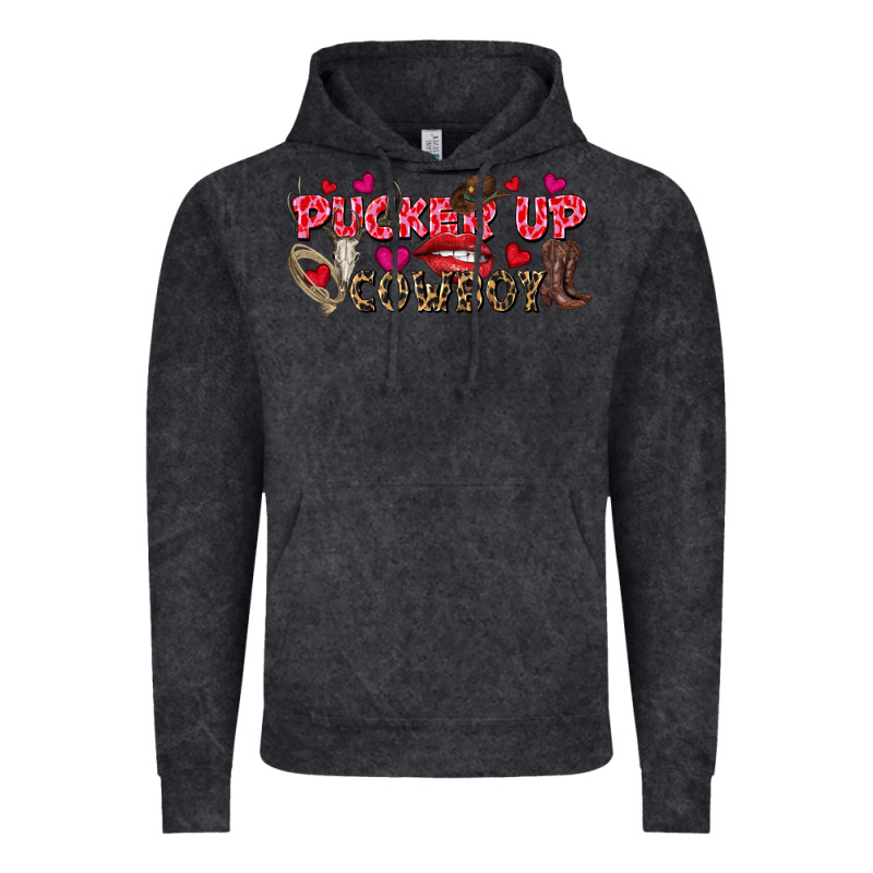 Pucker Up Cowboy Valentine's Day Vintage Hoodie by FaDigitalArtStudio | Teevron