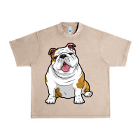 French Oak ENGLISH BULLDOGS Awesome Funny Bulldog Pups Dogs Urban Heavy Tee - maiPhamDesign